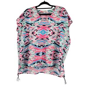 Britt Ryan Kaftan Tunic Top Cover Up Size S Beach Pool Resortwear Vacation Artsy